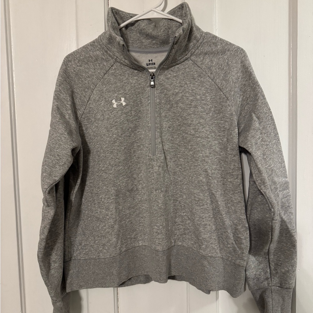 Under Armour Heather Gray Cropped Pullover